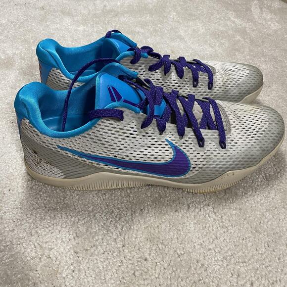 Nike Kobe 11 Shoes Mens Sz 13 Gray Blue Draft Day Basketball Low Top 836183-154 main image 5